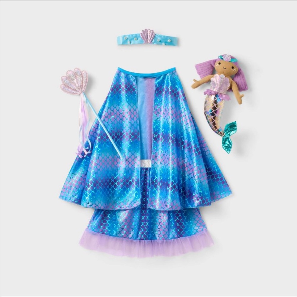 25.7" Mermaid Dress-Up 3 with Doll 5pc
Set - Gigglescape